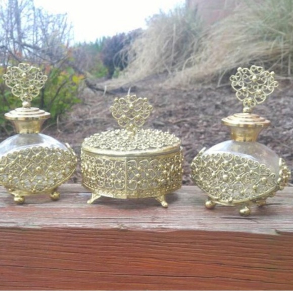 Other - 🔥SOLD🔥Vintage Ormulo Jewel Box/Perfume Boudior Set
